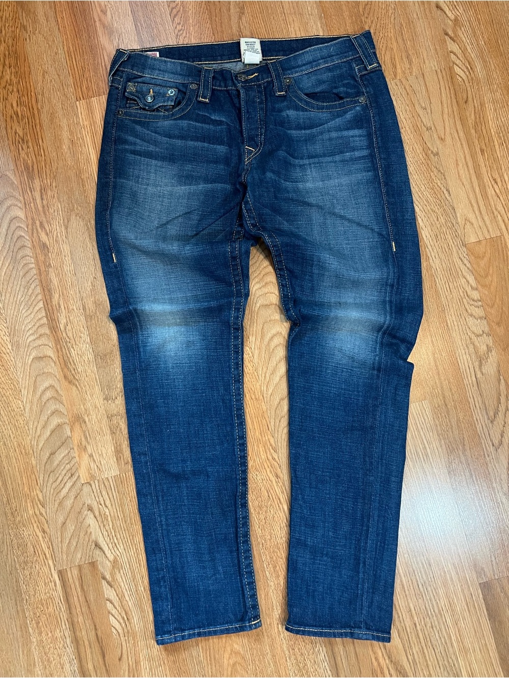 True Religion Men's Indigo Slim Straight Jeans